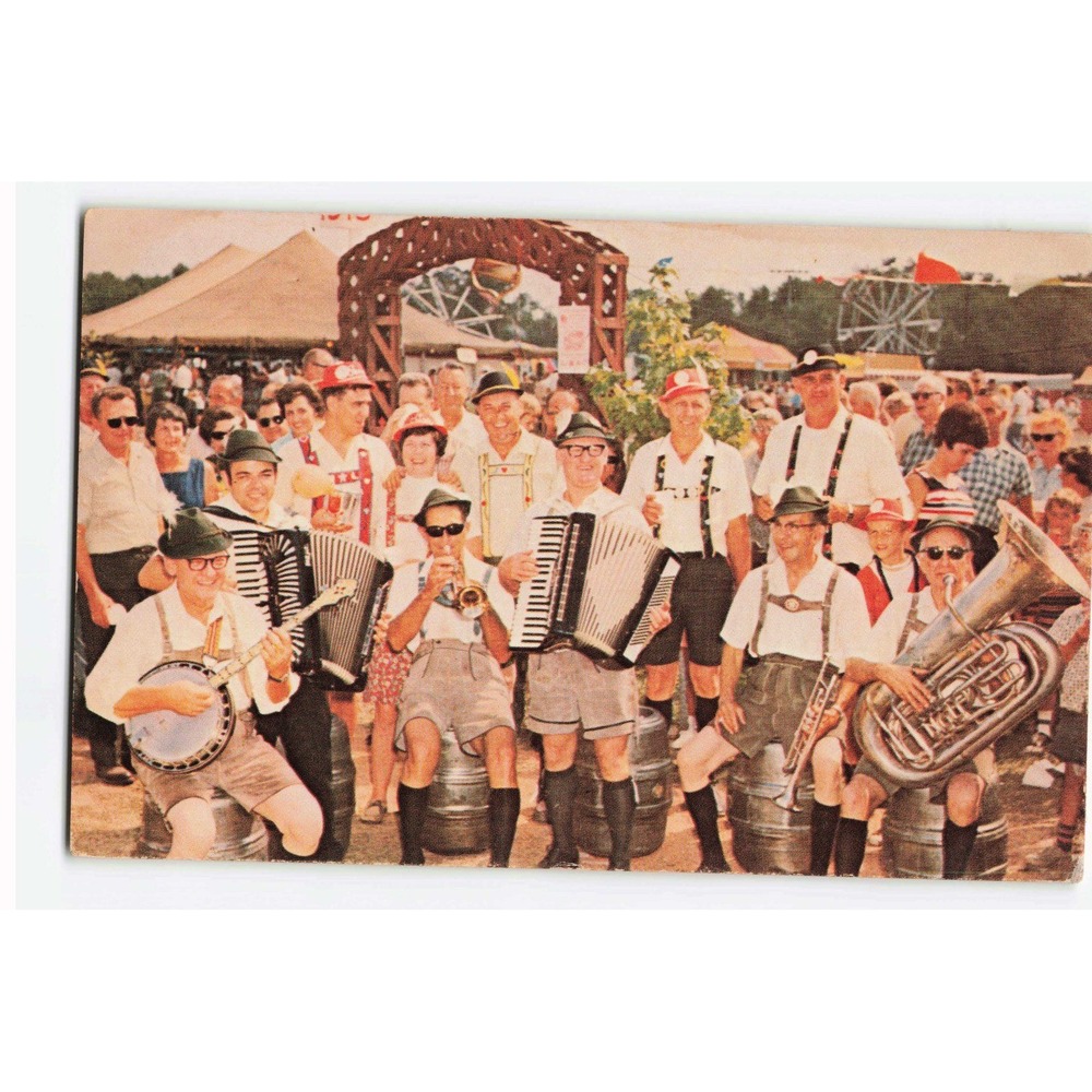Vintage Spassfest Germantown Illinois Otto Schultz German Band Postcard VG